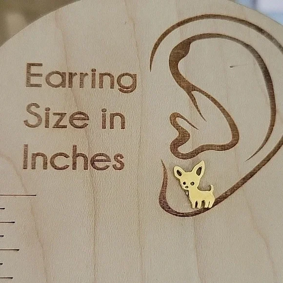 Terrier Toy Breed Stud Earrings - Picture 2 of 4